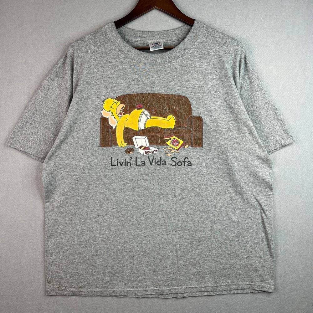 Vintage Living La Vida Sofa Simpson Grey Tee Shirt XL